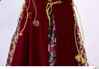  Photos Woman in Historical Dress 73 16th century lower body red decorated dress skirt 0004.jpg
